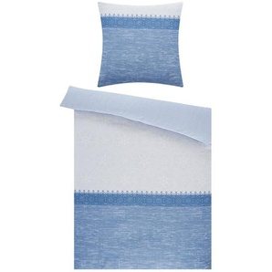 como Satin Bettwäsche Ornamente | blau | 135 cm |