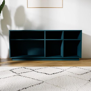 Schallplattenregal Blaugrün - Modernes Regal für Schallplatten: Hochwertige Qualität, einzigartiges Design - 154 x 66 x 34 cm, Selbst designen