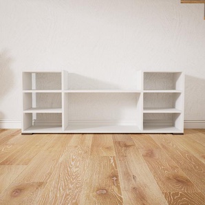 Schallplattenregal Weiß - Modernes Regal für Schallplatten: Hochwertige Qualität, einzigartiges Design - 154 x 62 x 34 cm, Selbst designen