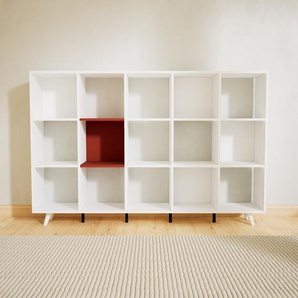 Schallplattenregal Weiß - Modernes Regal für Schallplatten: Hochwertige Qualität, einzigartiges Design - 195 x 129 x 34 cm, Selbst designen