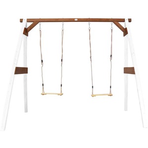 Xxxl Schaukel axi, Braun, Weiß, Holz, Tanne, 254x207x160 cm, Fsc, EN 71, Spielzeug, Kinderspielzeug, Spielzeug für Draußen