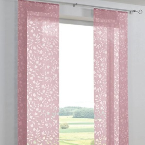 Schiebegardine HEINE HOME Gr. 4, lila (mauve), B:57cm H:245cm, Polyester, Viskose, Gardinen