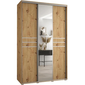 Schiebetürenschrank mit Spiegel CONTES 11 120 cm 45 cm Schwarz