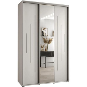 Schiebetürenschrank mit Spiegel CONTES 13 160 cm 45 cm Eiche artisan+silber