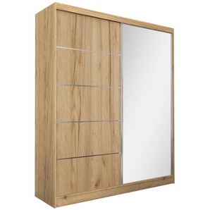 Schiebetürenschrank mit Spiegel MARIKA 150 cm Graphit Ja