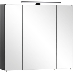 Schildmeyer Badezimmerspiegelschrank Malte Breite 80,0 cm Mit LED-Leuchte und Schalterbox, Scharniere mit Softclose-Funktion