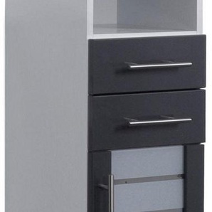 Schildmeyer Midischrank Nikosia Breite 30 cm, mit Glastür, 2 Schubladen, MDF-Fronten, Metallgriffe