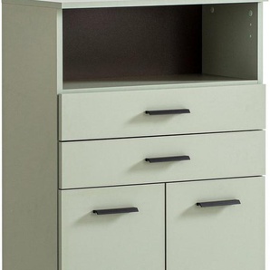 Schildmeyer Midischrank Palermo, Made in Germany Breite 60 cm, verstellbarer Einlegeboden, Metallgriffe, 2 Schubkästen