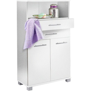 Schildmeyer Midischrank Rhodos, Made in Germany Breite 60 cm, verstellbarer Einlegeboden, Metallgriffe, 2 Schubladen