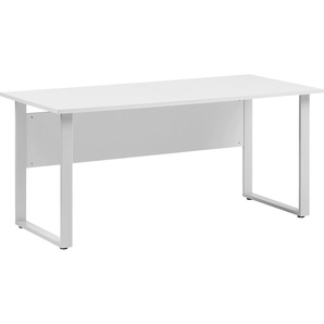 Schreibtisch SCHILDMEYER Serie 1500 Tische Gr. B/H/T: 160cm x 73,2cm x 65cm, grau (lichtgrau + silber lichtgrau)