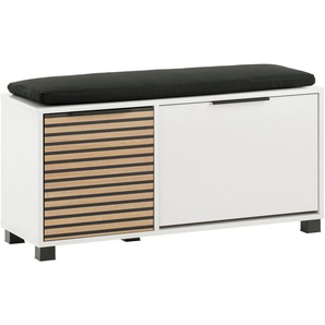 Schildmeyer Schuhschrank Loft, Breite 98 cm Front mit Akustikprint, inklusive Dekokissen