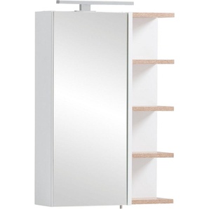 Schildmeyer Spiegelschrank Balto, Breite 49 cm Mit LED-Beleuchtung, Regal beidseitig montierbar