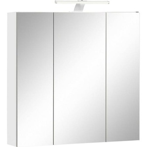 Schildmeyer Spiegelschrank Lagona Breite 70 cm, 3-türig, LED-Beleuchtung, Schalter-/Steckdosenbox