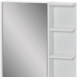 Schildmeyer Spiegelschrank Laif mit Metallbeschlägen Breite 63 cm, 1-türig, 3 Regalfächer, Soft-Close, Made in Germany