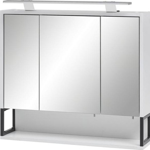 Schildmeyer Spiegelschrank Limone Breite 70 cm, 3-türig, LED-Beleuchtung, Schalter-/Steckdosenbox