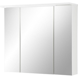 Schildmeyer Spiegelschrank Profil 16 Breite 80 cm, 3-türig, LED-Beleuchtung, Schalter-/Steckdosenbox