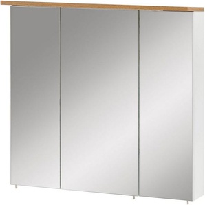 Schildmeyer Spiegelschrank Profil Breite 70 cm, 3-türig, LED-Beleuchtung, Schalter-/Steckdosenbox