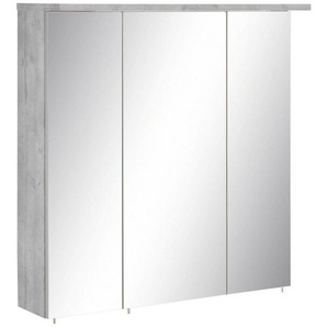 Schildmeyer Spiegelschrank Profil Breite 70 cm, 3-türig, LED-Beleuchtung, Schalter-/Steckdosenbox