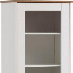 Schildmeyer Standvitrine Jelda, Breite 40 cm Fronten in Landhausoptik, obere Türen mit Glaseinsatz