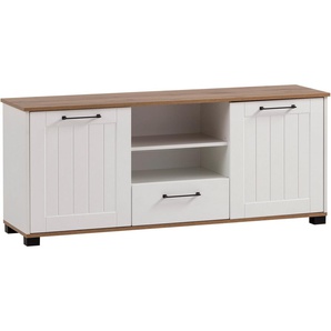 Schildmeyer TV-Schrank Jelda, Breite 146 cm Fronten in Landhausoptik, Holzdekor mit fühlbarer Struktur