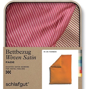 Schlafgut Bettbezug Woven Satin Fade mit feinen Streifen, (1 St), mit Farbverlauf, Mix & Match: passender Kissenbezug erhältlich