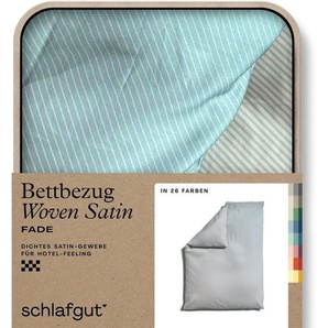 Schlafgut Bettbezug Woven Satin Fade mit feinen Streifen, (1 St), mit Farbverlauf, Mix & Match: passender Kissenbezug erhältlich