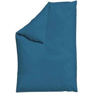 Schlafgut Bettdeckenbezug Knitted Jersey, Blau, Textil, Uni, 135-140x200 cm, Textiles Vertrauen - Oeko-Tex®, AZO-frei, Bsci, Oeko-Tex® Standard 100, Oeko-Tex® Made IN Green, pflegeleicht, atmungsaktiv, bügelleicht, schadstoffgeprüft, weiche und