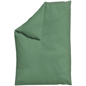 Schlafgut Bettdeckenbezug Knitted Jersey, Grün, Textil, Uni, 135-140x200 cm, Textiles Vertrauen - Oeko-Tex®, AZO-frei, Bsci, Oeko-Tex® Standard 100, Oeko-Tex® Made IN Green, pflegeleicht, atmungsaktiv, bügelleicht, schadstoffgeprüft, weiche und