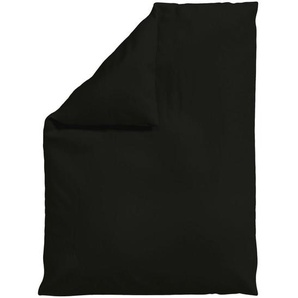 Schlafgut Bettdeckenbezug Woven Satin, Schwarz, Textil, Uni, 155x220 cm, Textiles Vertrauen - Oeko-Tex®, AZO-frei, Bsci, Oeko-Tex® Standard 100, pflegeleicht, atmungsaktiv, bügelleicht, schadstoffgeprüft, weiche und anschmiegsame Oberfläche, dicht