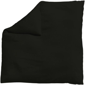 Schlafgut Bettdeckenbezug Woven Satin, Schwarz, Textil, Uni, 200x200 cm, Textiles Vertrauen - Oeko-Tex®, AZO-frei, Bsci, Oeko-Tex® Standard 100, bügelleicht, schadstoffgeprüft, weiche und anschmiegsame Oberfläche, dicht gewebtes Garn, pflegeleicht,