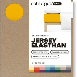 Schlafgut Spannbettlaken EASY Jersey Elasthan, Jersey, Gummizug: rundum, (1 Stück), MADE IN GREEN by OEKO-TEX®