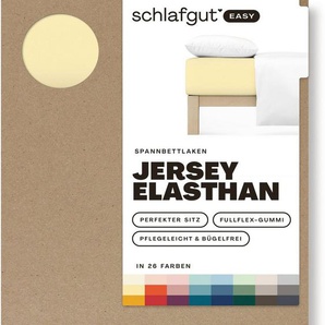 Schlafgut Spannbettlaken EASY Jersey Elasthan, Jersey, Gummizug: rundum, (1 Stück), MADE IN GREEN by OEKO-TEX®