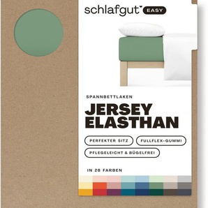 Schlafgut Spannbettlaken EASY Jersey Elasthan, Jersey, Gummizug: rundum, (1 Stück), MADE IN GREEN by OEKO-TEX®