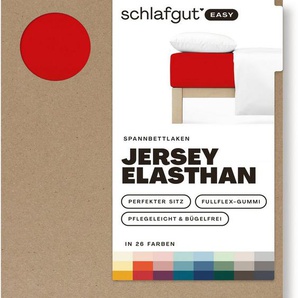 Schlafgut Spannbettlaken EASY Jersey Elasthan, Jersey, Gummizug: rundum, (1 Stück), MADE IN GREEN by OEKO-TEX®