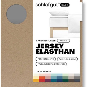 Schlafgut Spannbettlaken EASY Jersey Elasthan Topper, Jersey, Gummizug: rundum, (1 Stück), MADE IN GREEN by OEKO-TEX®