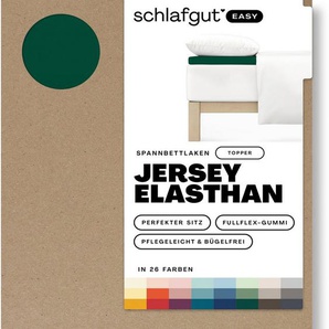 Schlafgut Spannbettlaken EASY Jersey Elasthan Topper, Jersey, Gummizug: rundum, (1 Stück), MADE IN GREEN by OEKO-TEX®