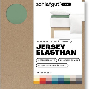 Schlafgut Spannbettlaken EASY Jersey Elasthan Topper, Jersey, Gummizug: rundum, (1 Stück), MADE IN GREEN by OEKO-TEX®