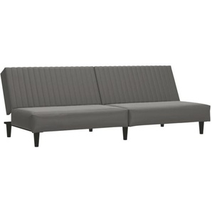 Schlafsofa 2-Sitzer Grau Kunstleder vidaXL