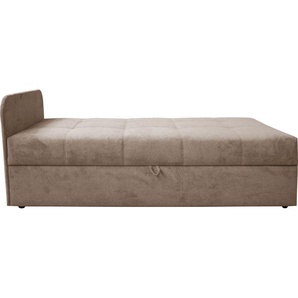 Schlafsofa ALINA Marla, braun (hellbraun xbo 2), B:205cm H:73cm T:91cm, Struktur fein XBO (100% Polyester), Sofas, inkl. Stauraum, Armlehne wahlweise links ode rechts