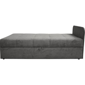 Schlafsofa ALINA Marla, grau (anthrazit xbo 9), B:205cm H:73cm T:91cm, Struktur fein XBO (100% Polyester), Sofas, inkl. Stauraum, Armlehne wahlweise links ode rechts