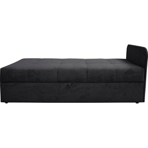 Schlafsofa ALINA Marla, schwarz (schwarz xbo 10), B:205cm H:73cm T:91cm, Struktur fein XBO (100% Polyester), Sofas, inkl. Stauraum, Armlehne wahlweise links ode rechts