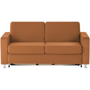 nehl Schlafsofa Boston Deluxe - orange - Materialmix - 199 cm - 91 cm - 103 cm | Möbel Kraft