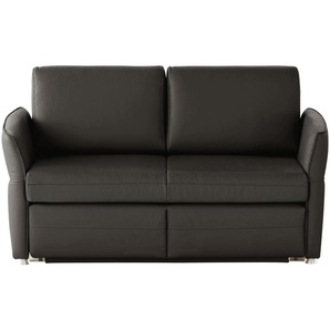 Schlafsofa mit Sitz- und Rückenbezug aus Echtleder Nancy ¦ braun ¦ Maße (cm): B: 160 H: 89 T: 85