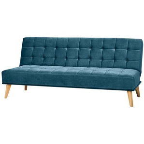 Schlafsofa Caribe Blau Samt Criada 180 x 81 x 86cm Skandi