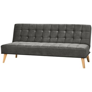 Schlafsofa Caribe Grau Samt Criada 180 x 81 x 86cm Skandi