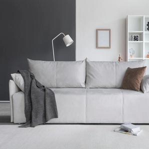 Schlafsofa COLLECTION AB, grau (hellgrau), B:216cm H:84cm T:94cm, 100% Polyester, Sofas, Topseller