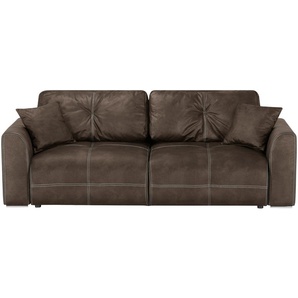 Schlafsofa aus Mikrofaser Diego - Materialmix - 245 cm - 85 cm - 115 cm | Möbel Kraft