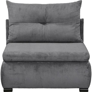 Schlafsofa ED EXCITING DESIGN Charlie, grau (dunkelgrau), B:103cm H:92cm T:83cm, 92% Polyester, 8% Nylon, Sofas, frei im Raum stellbar, mit Bettkasten, Schlaffunktion & 1 Rückenkissen