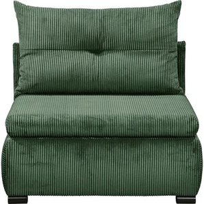 Schlafsofa ED EXCITING DESIGN Charlie, grün (oliv), B:103cm H:92cm T:83cm, 92% Polyester, 8% Nylon, Sofas, frei im Raum stellbar, mit Bettkasten, Schlaffunktion & 1 Rückenkissen