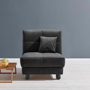 Schlafsofa ELL + ELL Tilda, schwarz, B:85cm H:90cm T:100cm, 100% Polyester, Sofas, Breite 85 cm, inkl. 1 Zierkissen